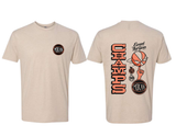 Cream unisex tee front and back