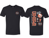 Black unisex tee front and back
